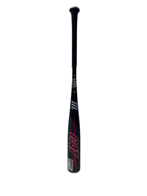 Vist Large View of Product Image Which is Used Marucci CAT BB/SB USA 2 5/8 Bat Black And Red 31"