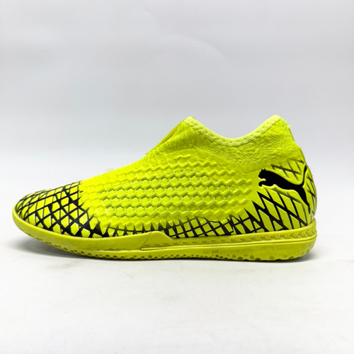 Vist Large View of Product Image Which is Used Puma NET FIT Soccer Turf Shoes Optic Yellow Senior 9