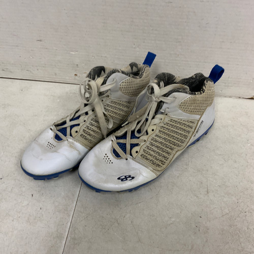 Vist Large View of Product Image Which is Used BoomBah DEFCON BB/SB Cleats White Senior 7.5