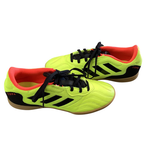 Vist Large View of Product Image Which is Used Adidas Soccer Indoor Shoes Yellow Senior 5.5