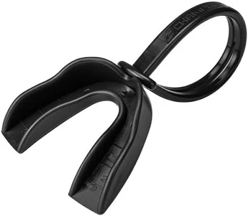 Vist Large View of Product Image Which is New Strapped Mouthguard ADT BLK