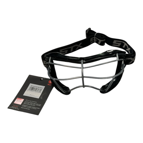 Vist Large View of Product Image Which is Used STX 4SIGHT Lacrosse Facial Protect Black Senior