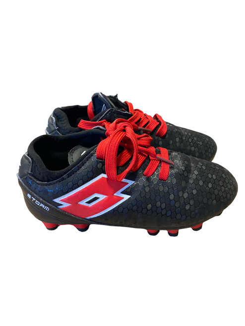 Vist Large View of Product Image Which is Used Lotto Soccer Cleats Black Youth 12.0
