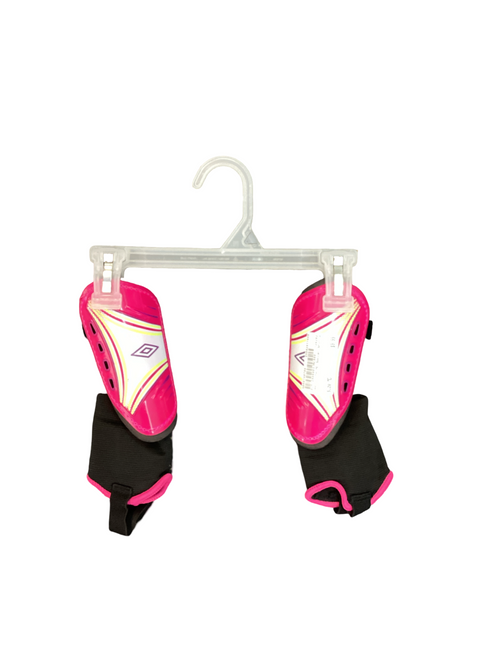 Vist Large View of Product Image Which is Used Umbro Soccer Shin Guards Youth Pink MD