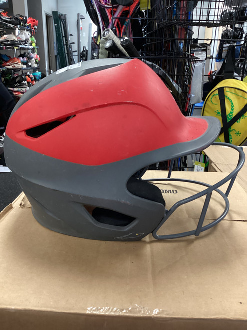Vist Large View of Product Image Which is Used Easton Batting Helmet w/Mask Grey S/M