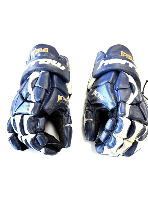 Vist Large View of Product Image Which is Used Harrow FCA Lacrosse Gloves Mens Navy Blue XL