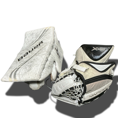 Vist Large View of Product Image Which is Bauer vapor blocker and goalie glove