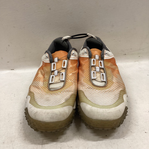 Vist Large View of Product Image Which is Used Foot Joy Mens Golf Shoes White And Orange Senior 12