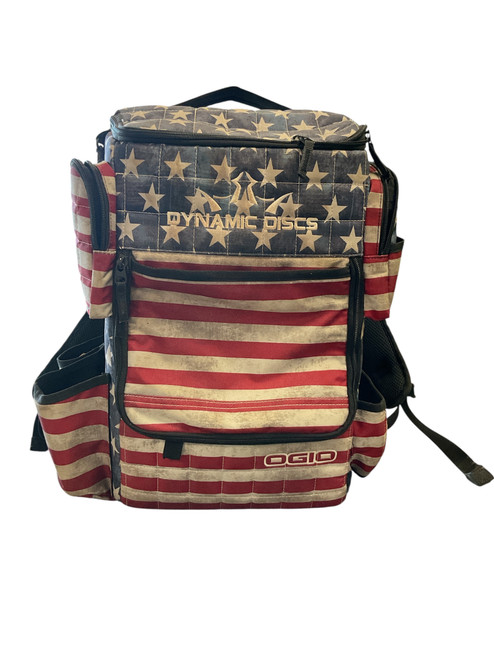Vist Large View of Product Image Which is Used Dynamic Disc Golf Backpack USA Flag