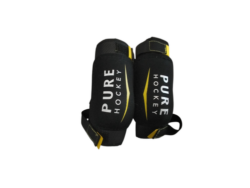 Vist Large View of Product Image Which is Used PURE HOCKEY Youth Elbow Pads Black MD