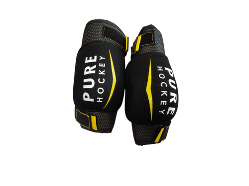 Vist Large View of Product Image Which is Used PURE HOCKEY Youth Elbow Pads Black LG