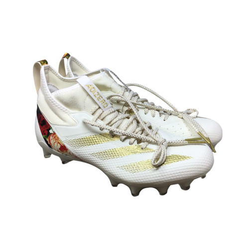Vist Large View of Product Image Which is Used Adidas ADIZERO IMPACT Adult FB Cleats White Senior 11.5
