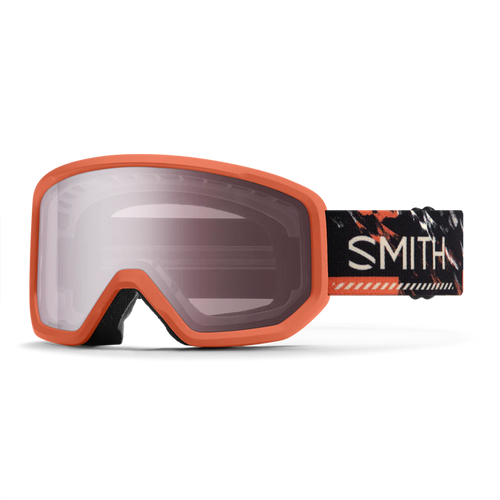 Vist Large View of Product Image Which is New Smith Transfer 2026 Snow Goggles- Cinder Chop Up/Ignitor Mirror Lens