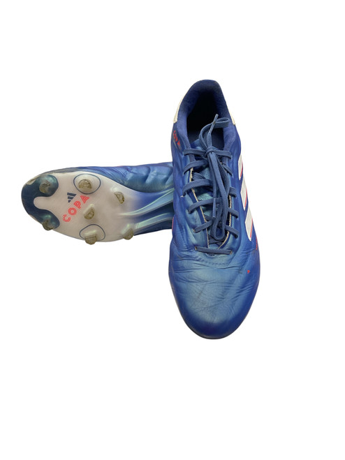 Vist Large View of Product Image Which is Used Adidas Soccer Cleats Royal Blue Senior 7