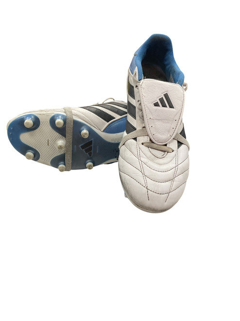 Vist Large View of Product Image Which is Used Adidas Soccer Cleats White Senior 8
