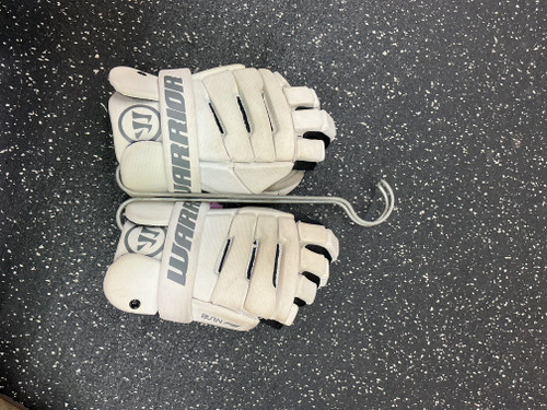 Vist Large View of Product Image Which is Used Warrior BURN Lacrosse Gloves Mens White MD