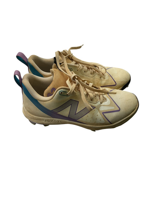 Vist Large View of Product Image Which is Used New Balance CLEATS BB/SB Cleats White Senior 6