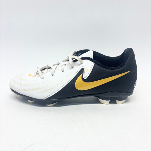 Vist Large View of Product Image Which is Used Nike PHANTOM GX Soccer Cleats White/Black/Yellow Junior 02.5