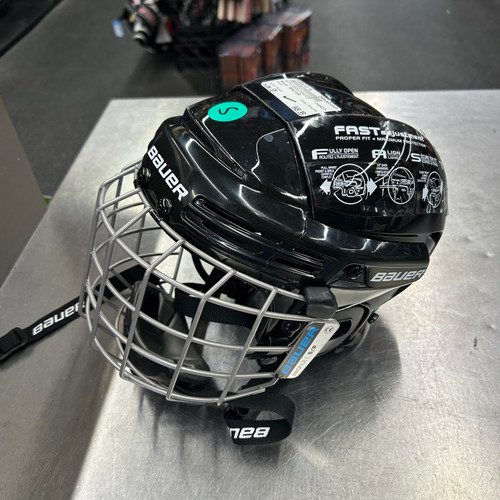 Vist Large View of Product Image Which is Used Bauer BHH2100 Helmet Cage Combo Black SM