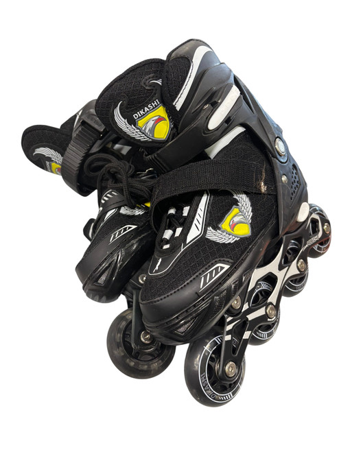 Vist Large View of Product Image Which is Used DIKASHI Junior Rec Fitness Skates Black Adjustable