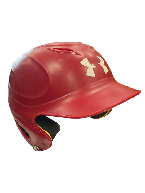 Vist Large View of Product Image Which is Used Under Armour BATTING HELMET Batting Helmet No Mask Red MD