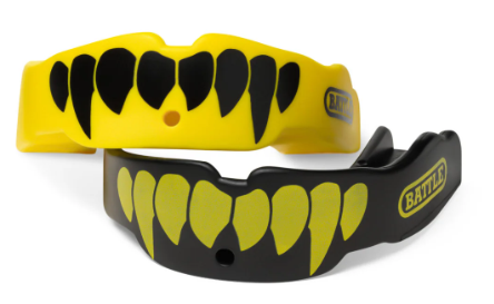 Vist Large View of Product Image Which is New TAPOUT FANG YLW/BLK MOUTH GUARD - 2PK