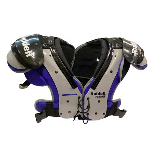 Vist Large View of Product Image Which is Used Riddell PURSUIT FB Shoulder Pads Royal Blue XL