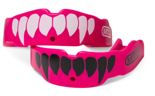 Vist Large View of Product Image Which is New TAPOUT FANG PINK MOUTH GUARD - YOUTH 2PK