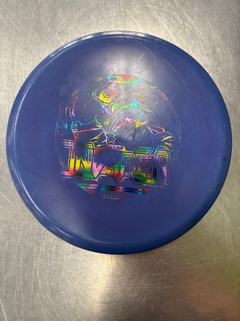 Vist Large View of Product Image Which is Used Innova STAR INVADER Disc Golf Putter Purple