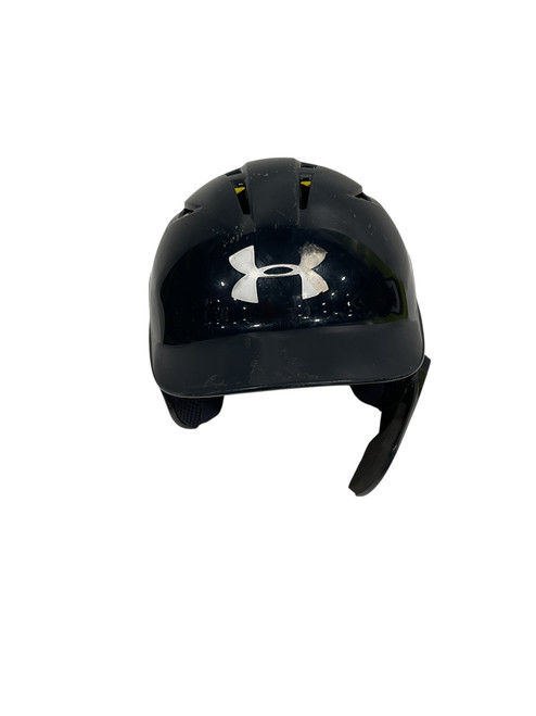 Vist Large View of Product Image Which is Used Under Armour CHARGED Batting Helmet No Mask Navy Blue MD