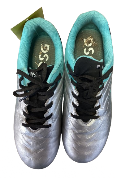 Vist Large View of Product Image Which is Used Dsg Soccer Cleats Turquoise Junior 04
