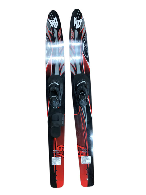 Vist Large View of Product Image Which is Used HO Pair of Skis Red 67"