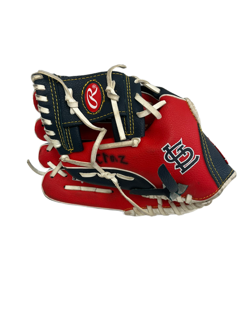 Vist Large View of Product Image Which is Used Louisville Slugger St Louis Cards T-Ball LHT BB/SB Glove 