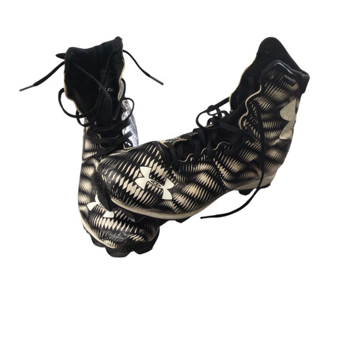 Vist Large View of Product Image Which is Used Under Armour Adult FB Cleats Black Senior 7.5