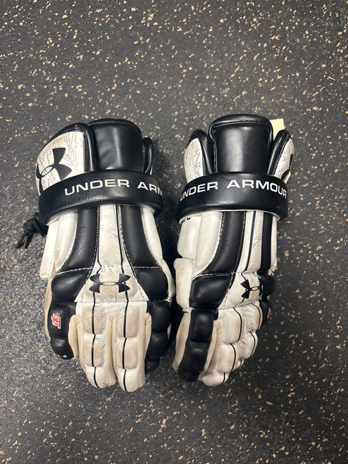 Vist Large View of Product Image Which is Used Under Armour SPECTRE Lacrosse Gloves Junior White SM