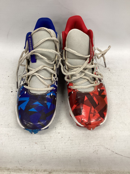 Vist Large View of Product Image Which is Used Under Armour Jr FB Cleats White/Red/Navy Junior 06