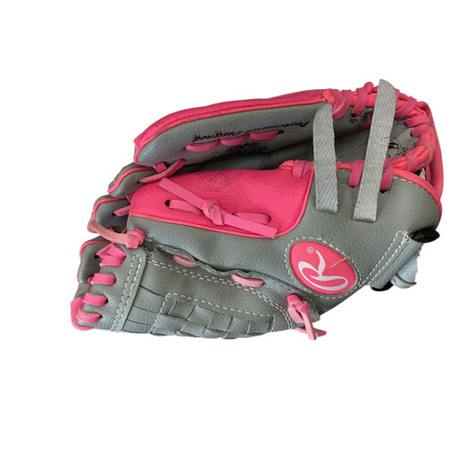 Vist Large View of Product Image Which is Used Rawlings STORM RH Throw Fastpitch Gloves Grey 11 1/2"