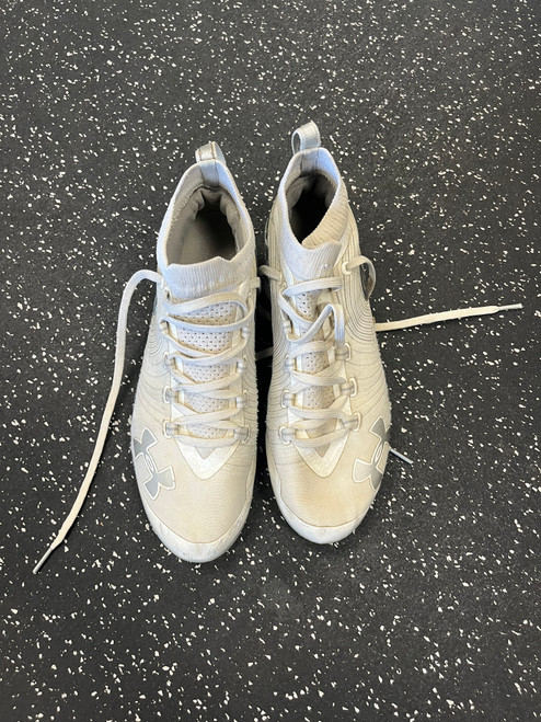 Vist Large View of Product Image Which is Used Under Armour UA SPOTLIGHT FB CLEATS Adult FB Cleats White Senior 8