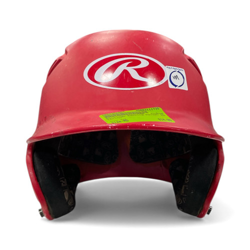 Vist Large View of Product Image Which is Used Rawlings Batting Helmet No Mask Red MD