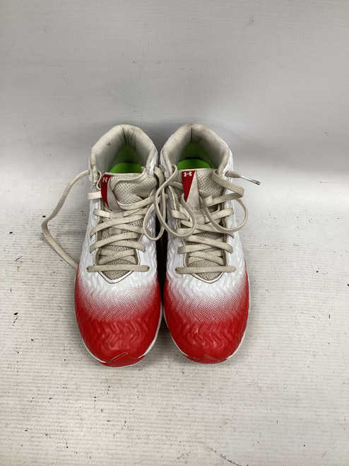 Vist Large View of Product Image Which is Used Under Armour Jr FB Cleats Red Junior 04.5