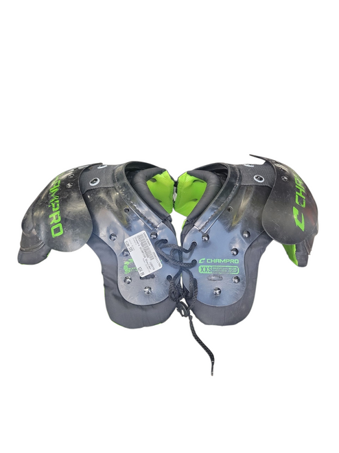 Vist Large View of Product Image Which is Used Champro SCORPION FB Shoulder Pads Black XXS