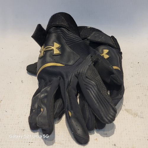 Vist Large View of Product Image Which is Used Under Armour BB/SB Batting Gloves Black Youth