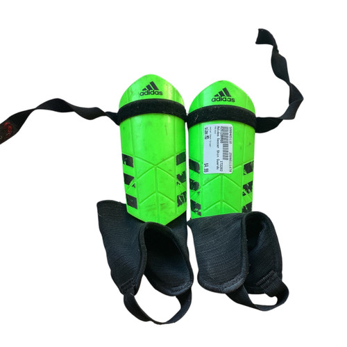 Vist Large View of Product Image Which is Used Adidas Soccer Shin Guards Junior Neon Green MD