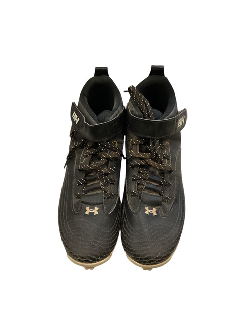 Vist Large View of Product Image Which is Used Under Armour BASEBALL CLEATS BB/SB Cleats Black Youth 06.0
