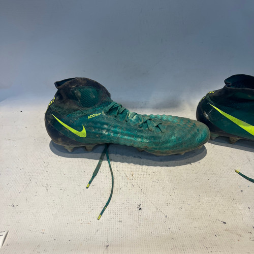 Vist Large View of Product Image Which is Used Nike LAX Cleats Mens Teal Senior 11