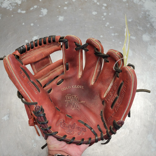 Vist Large View of Product Image Which is Used Rawlings HOH PRONP3P BB/SB Glove RH Throw Maroon 11 1/4"