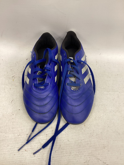 Vist Large View of Product Image Which is Used Adidas Soccer Cleats Royal Blue Junior 04