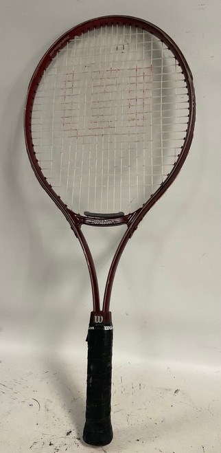 Vist Large View of Product Image Which is Used Wilson PRO 110 Adult Tennis Racquet Red 4 3/8"