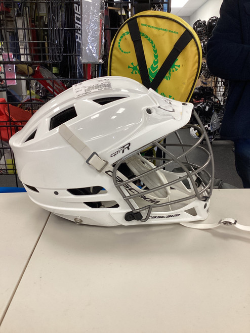 Vist Large View of Product Image Which is Used Cascade CPV-R Lacrosse Helmet White S/M