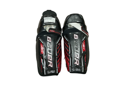 Vist Large View of Product Image Which is Used Bauer NSX Intermediate Shin Guards Black 11"